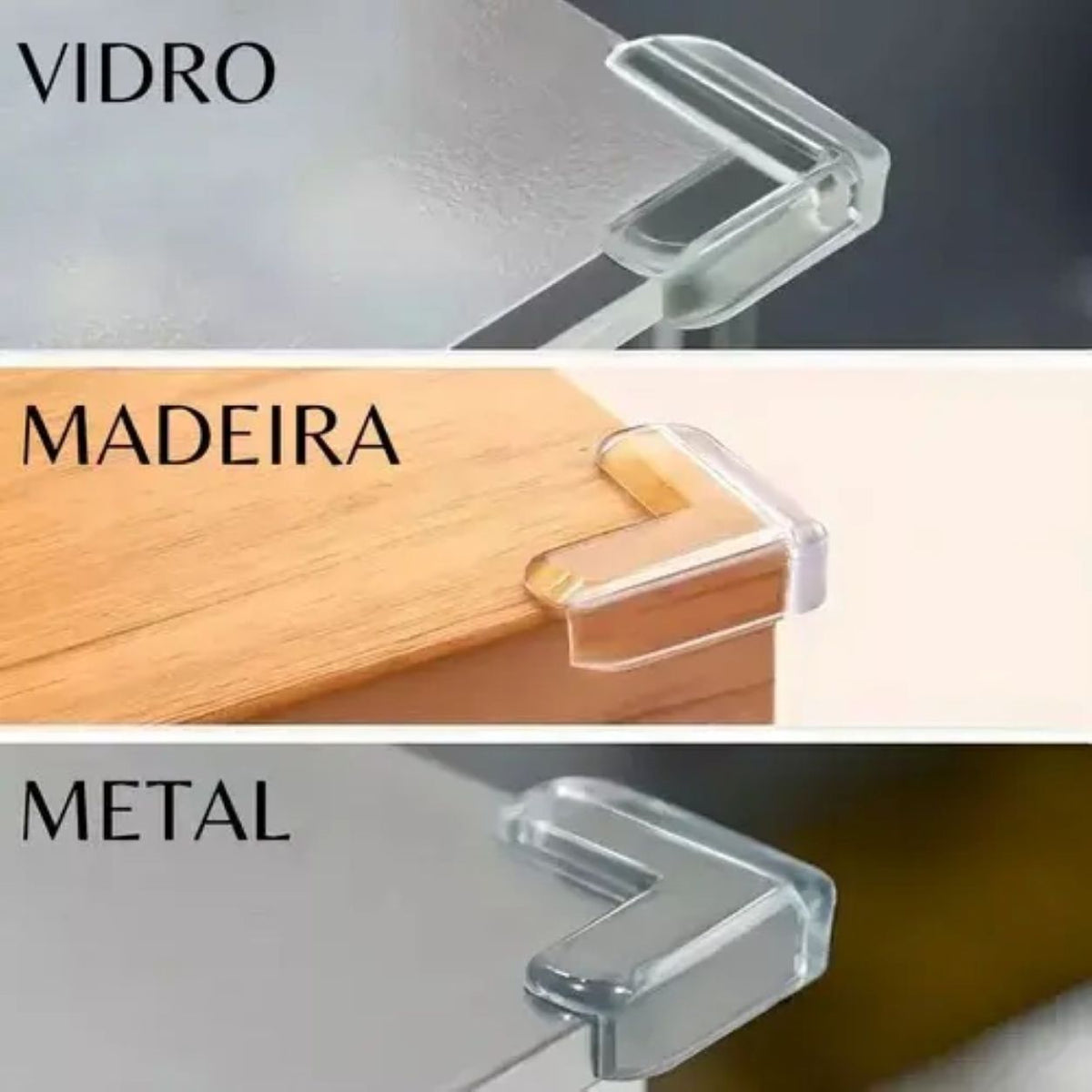 Protetor Quina Silicone Transparente Bebê Mesa Móveis