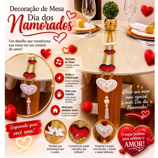 Decoração Dia Dos Namorados Mesa Porta Parede Luxo