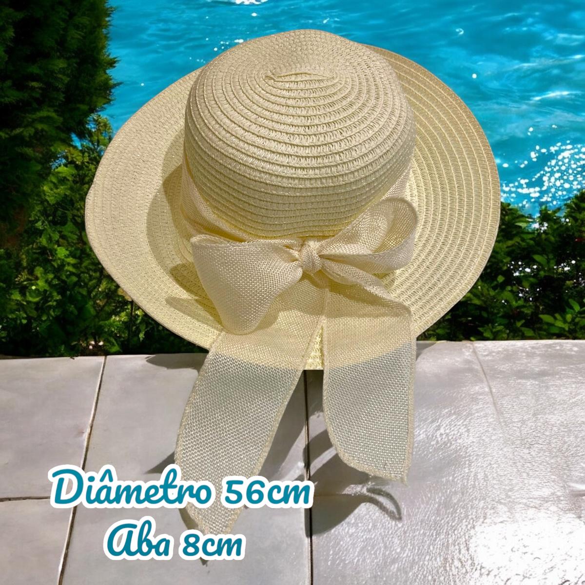 Chapéu de Palha Sintética Feminino Dobrável com Laço Decorativo Estilo Clássico + Viseira Turbante Feminina com FPS50