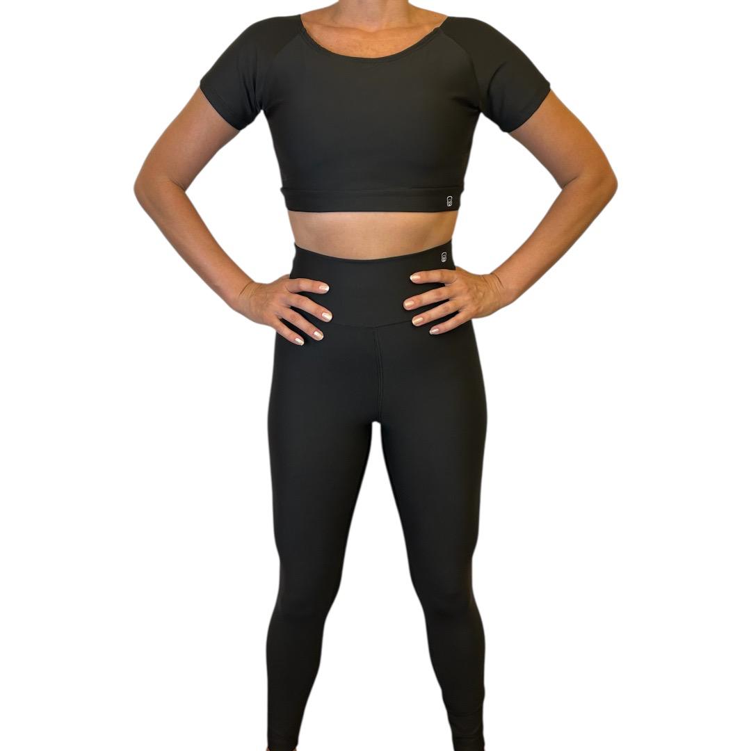 Roupa de Academia Conjunto Fitness Feminino Top e Legging
