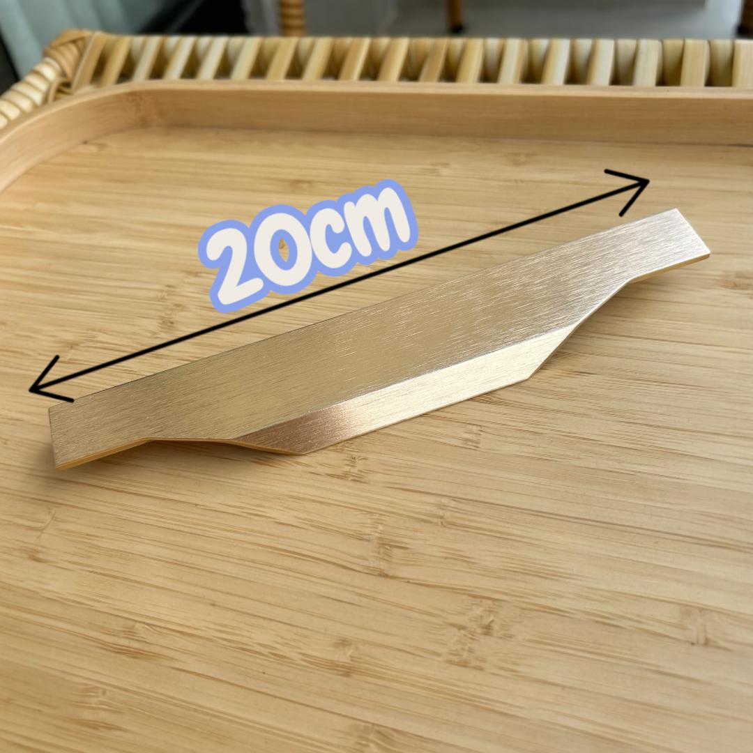 Puxador Perfil Slim Dourado Escovado 140mm Armário Alumínio