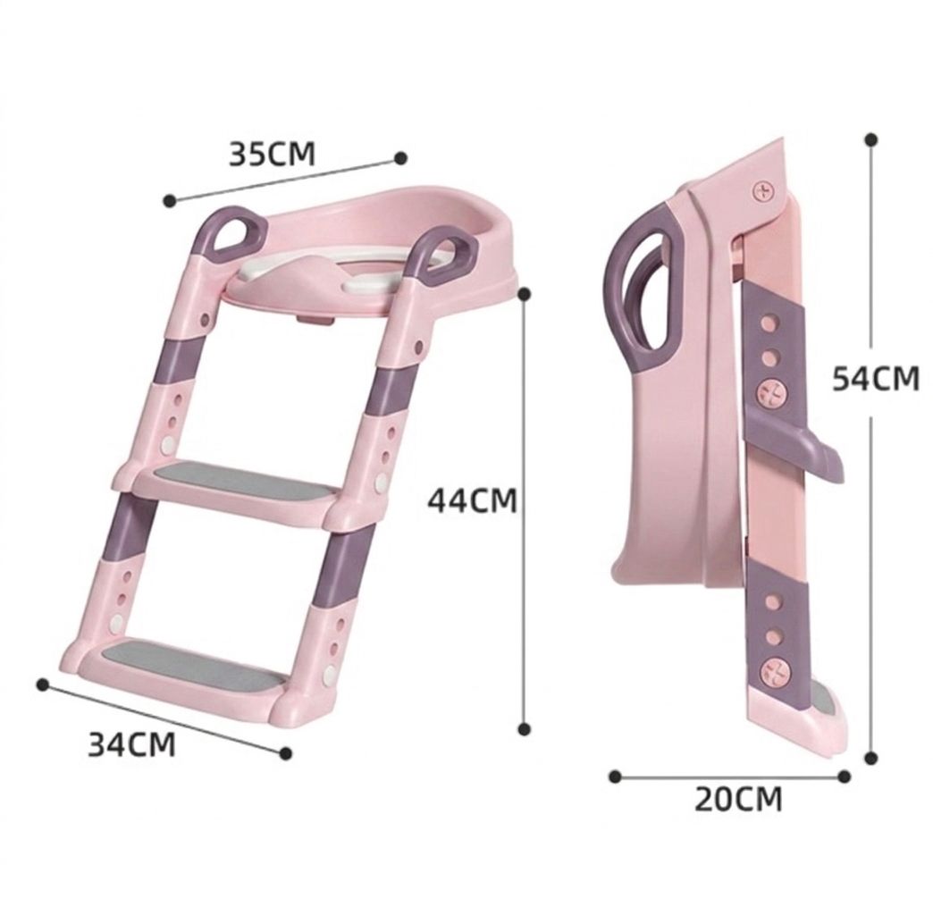 Assento Redutor Infantil com Escada Troninho Vaso Azul Rosa