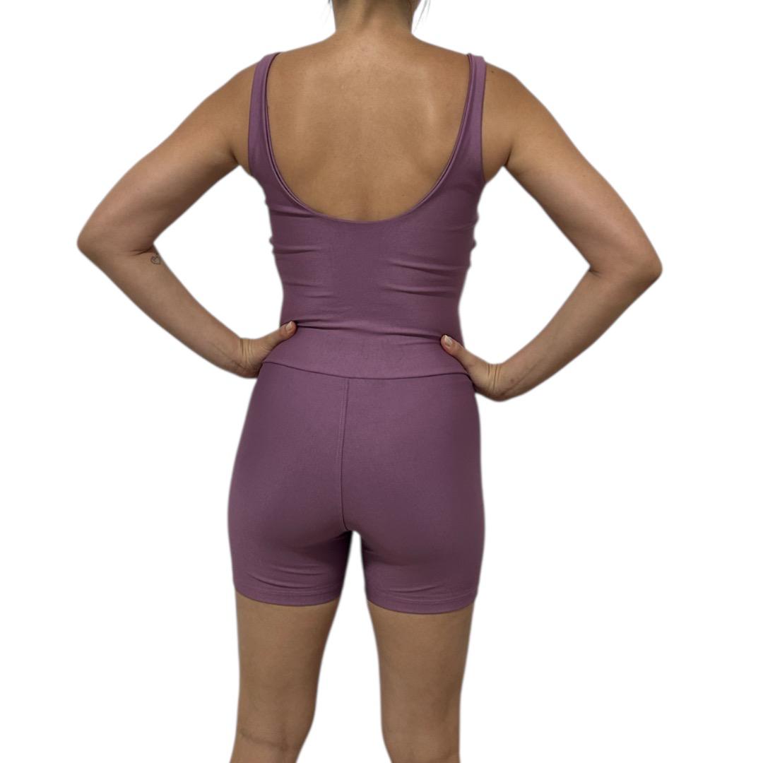 Macaquinho Regata Fitness Feminino, Suplex Power Alta Compressão, com Bojo Removível, Zero Transparência