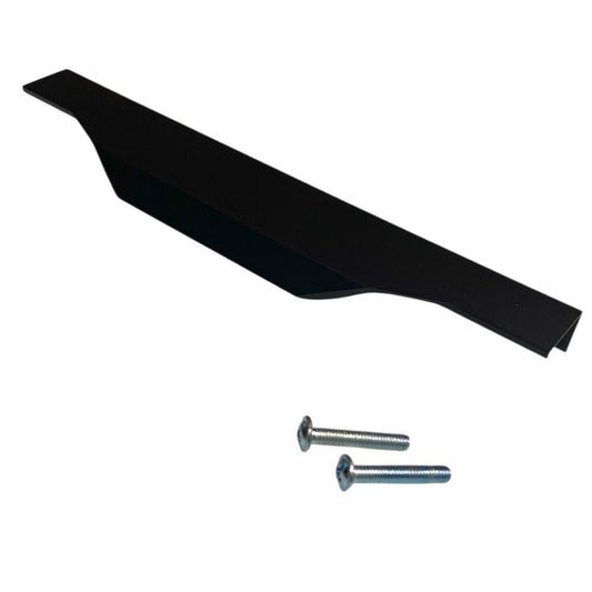 Kit 10 Peças Perfil Puxador Slim Alumínio para Móveis 20cm Preto - RIKABUNI